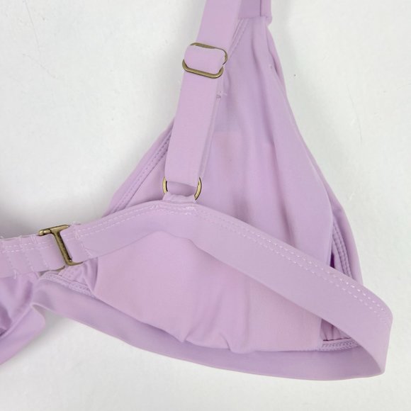 NWT Andie Swim The Caicos Top Flat Bikini Top Light Purple Size Large L NEW - Picture 9 of 9